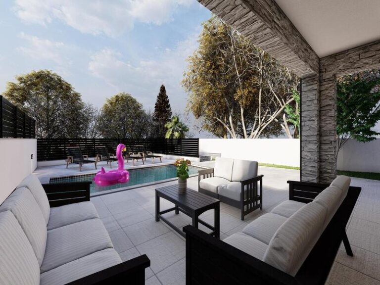 house and pool