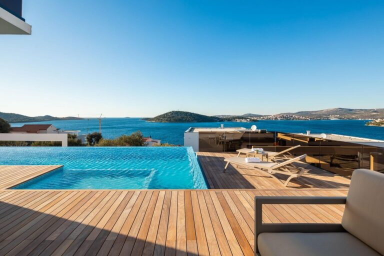 terrace, view and pool