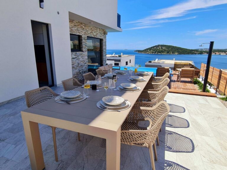 terrace, view and pool