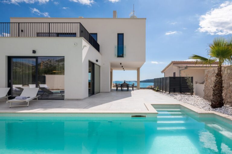 villa, pool and terrace with view