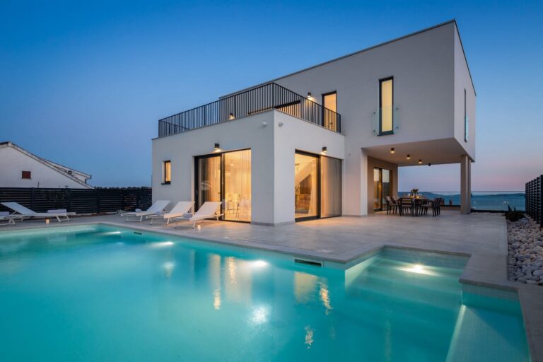 villa, pool and terrace with view