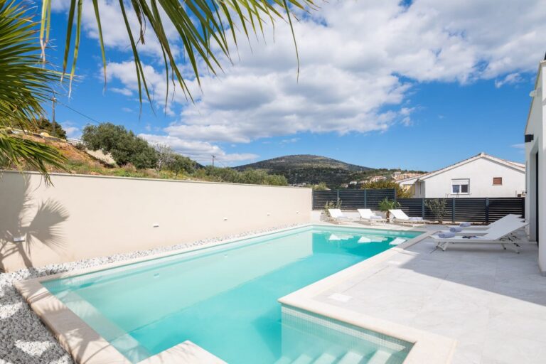 villa, pool and terrace with view