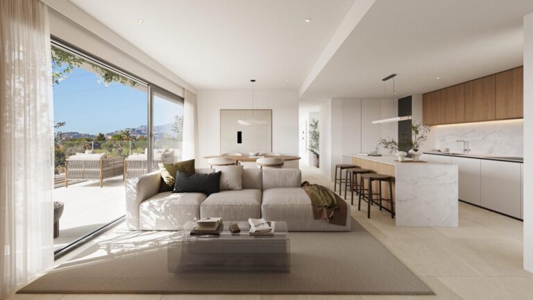 living room and kitchen