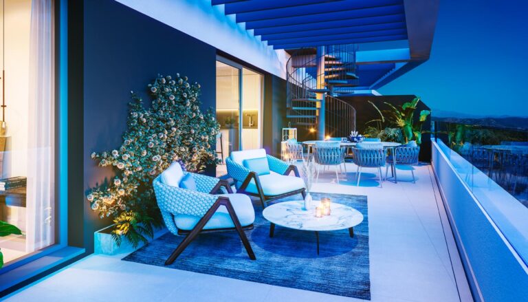 terrace in the evening