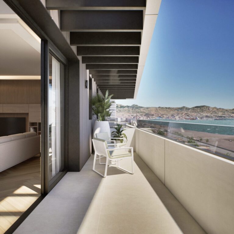 terrace and sea view