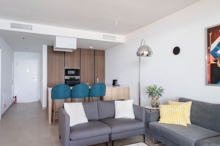 living room and kitchen