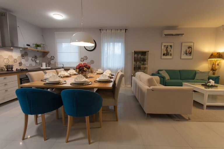 dining room and living room
