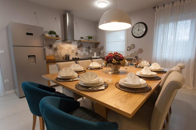 dining room and living room