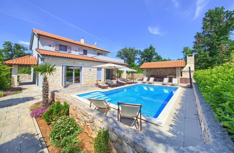 villa and pool