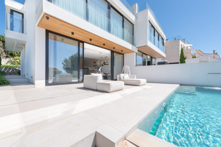 villa and pool