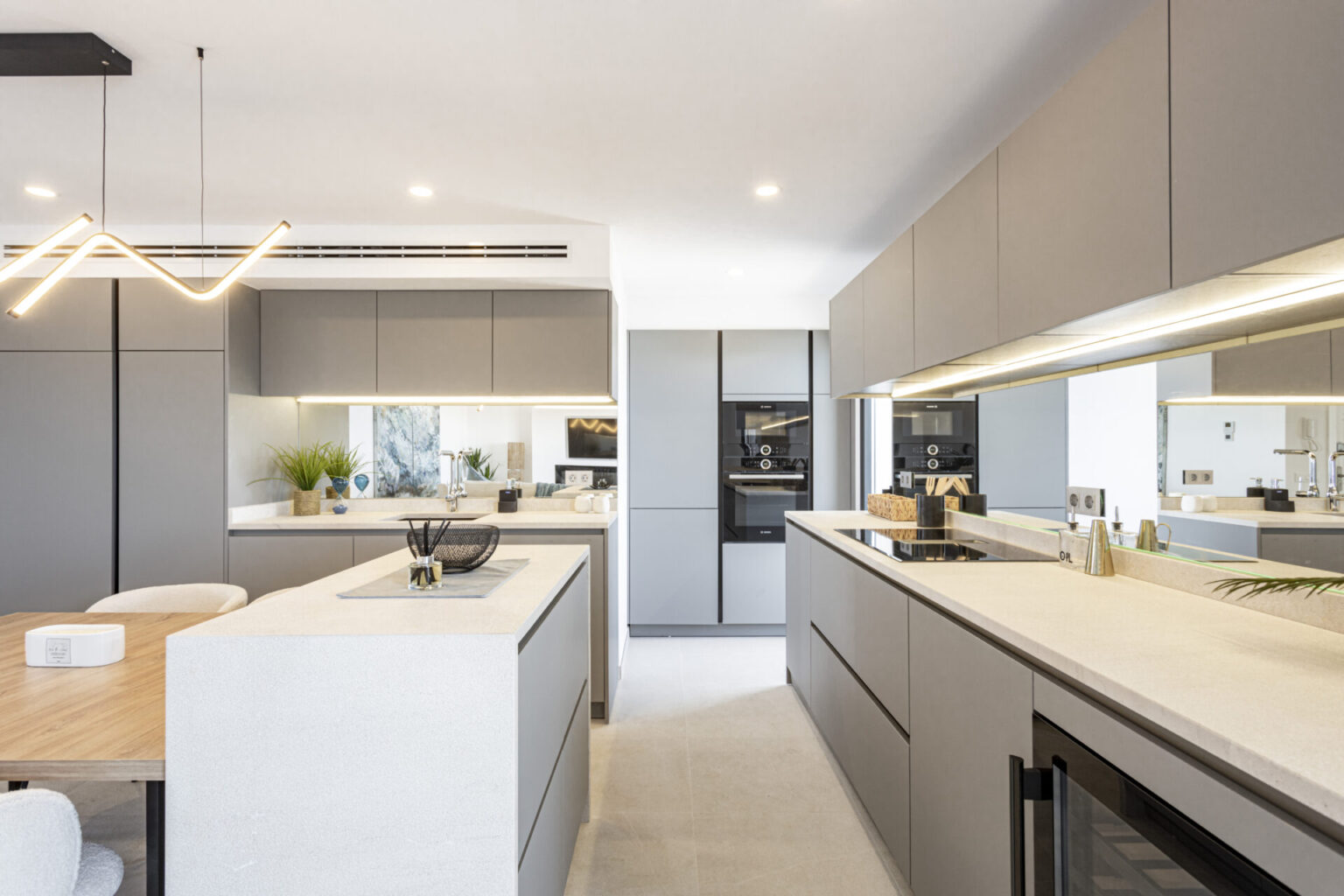 kitchen and dining room