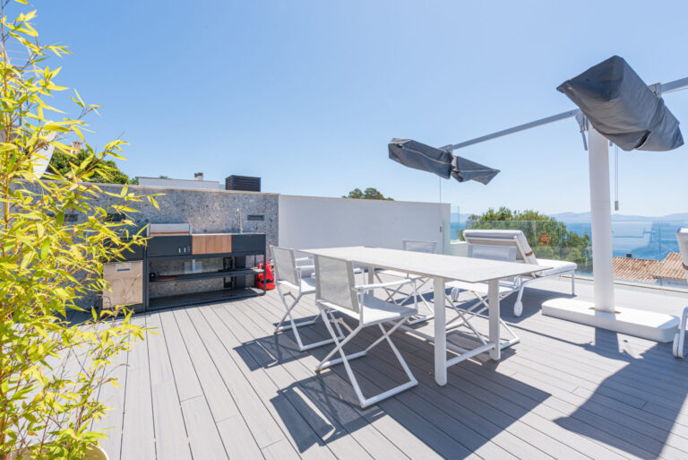 terrace and pool