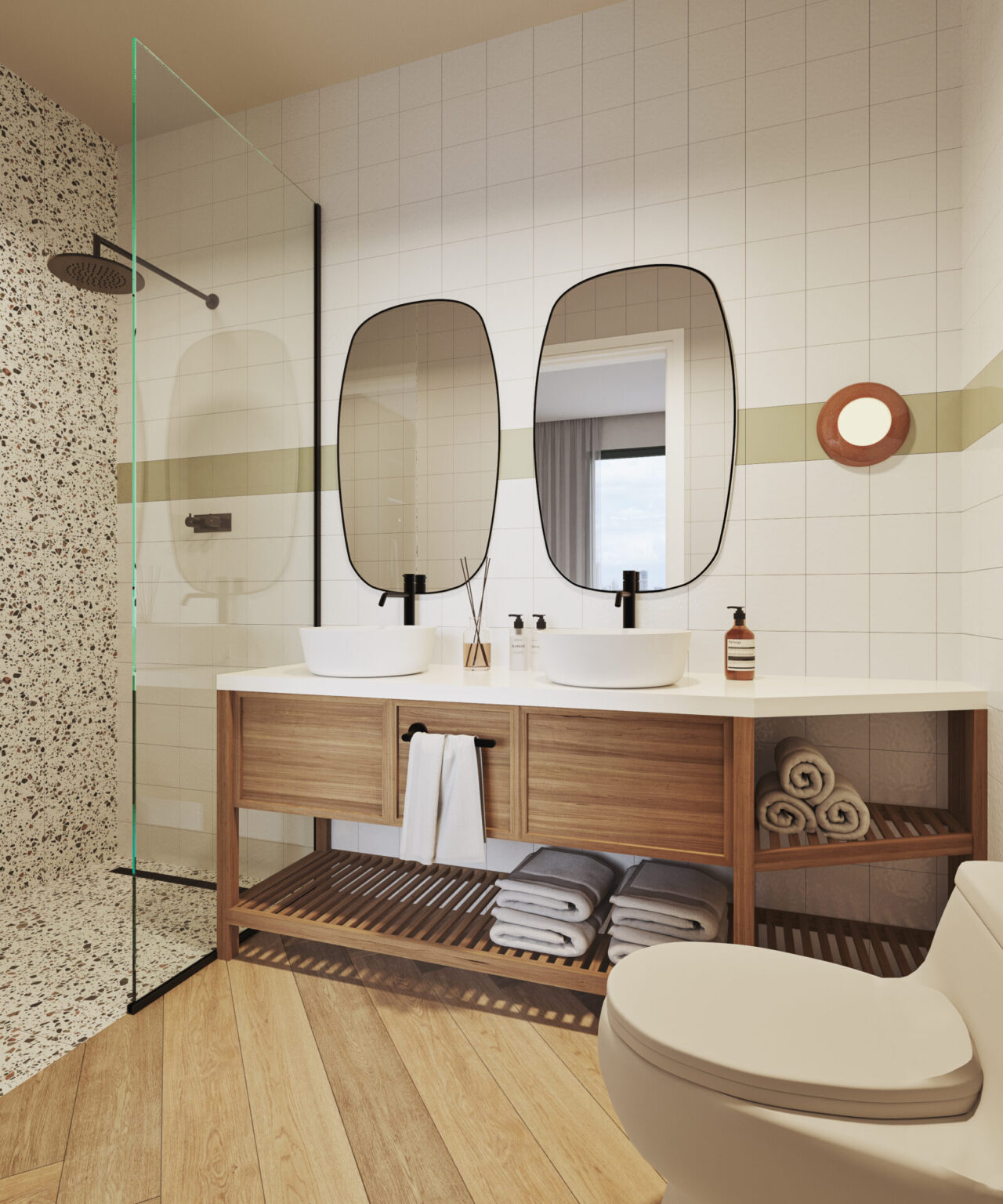 VISTA 1 _APTO A_BAÑO REC. #1-MODELO 02